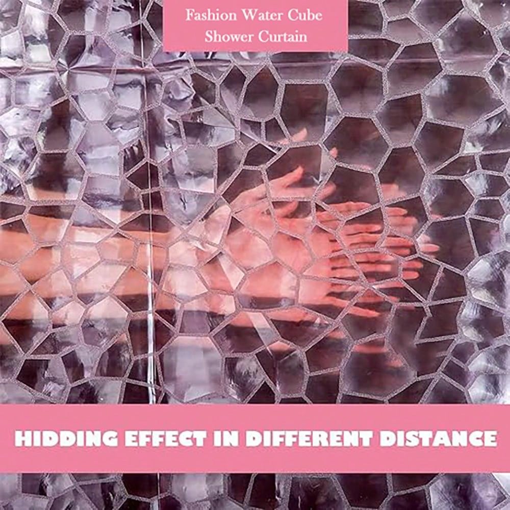 ستارة استحمام شفافة وردية