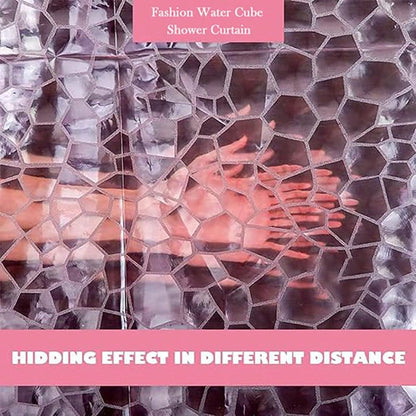 ستارة استحمام شفافة وردية