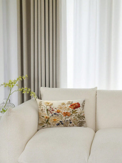 غطاء وسادة بنمط زهري