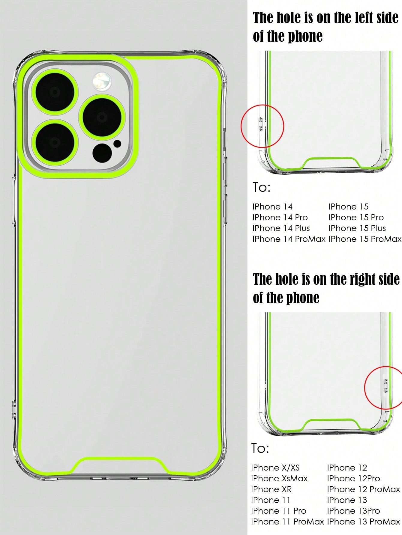 قطعة واحدة من جراب Tpu المضيء عالي الشفافية مع نمط عصري مطبوع، متوافق مع Iphone 11/11 Promax/12/12 Promax/13/13 Promax/14/14 Promax/15/15 Promax/15 Plus/15 Pro