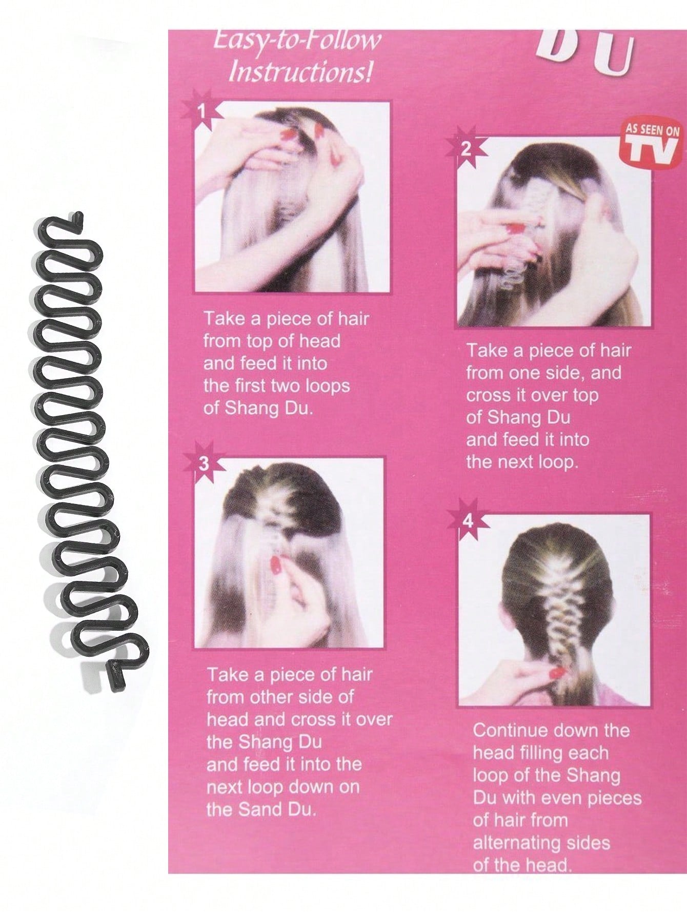 مجموعة أدوات تصفيف الشعر الكسولة مكونة من 3 قطع (3 ضفائر مختلفة) لضفائر هيكل السمكة واللف الفرنسي وضفائر الشلال وما إلى ذلك