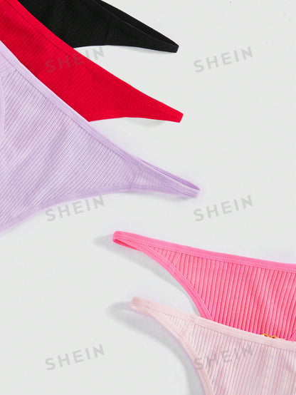 ثونج بنمط قلب رومانسي للنساء مع مجموعة إكسسوارات (5 قطع)