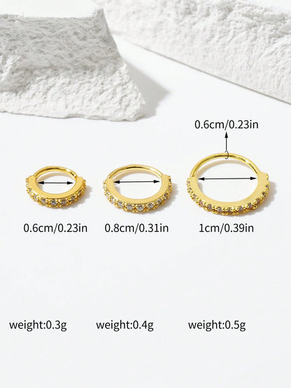 حلق الأنف الزهري المربع الزخرفي المذهب