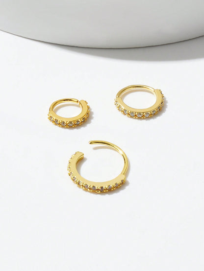 حلق الأنف الزهري المربع الزخرفي المذهب