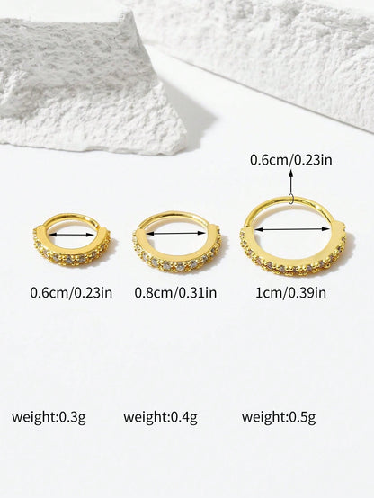 حلق الأنف الزهري المربع الزخرفي المذهب