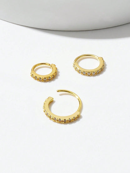 حلق الأنف الزهري المربع الزخرفي المذهب