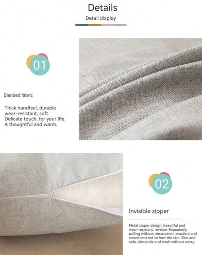 غطاء وسادة قطني بلون واحد لطيف باللون الوردي ، والأخضر ، والأزرق، وغيرها