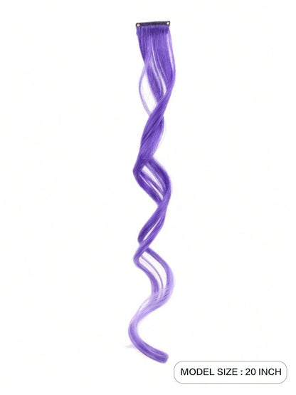 تمديدات الشعر المثبتة بمقاطع  قطعة شعر مموّجة كبيرة