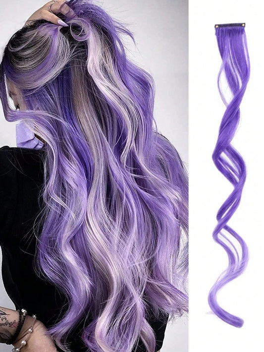 تمديدات الشعر المثبتة بمقاطع  قطعة شعر مموّجة كبيرة