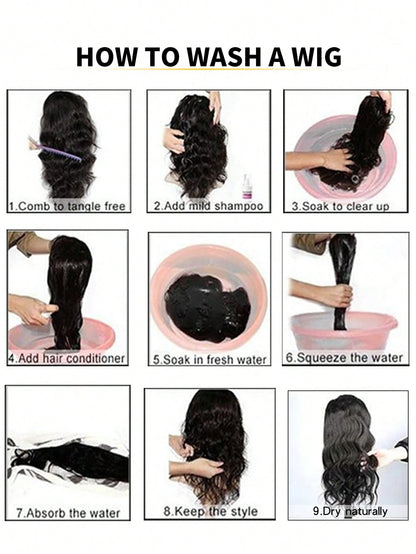 تمديدات الشعر المثبتة بمقاطع  قطعة شعر مموّجة كبيرة