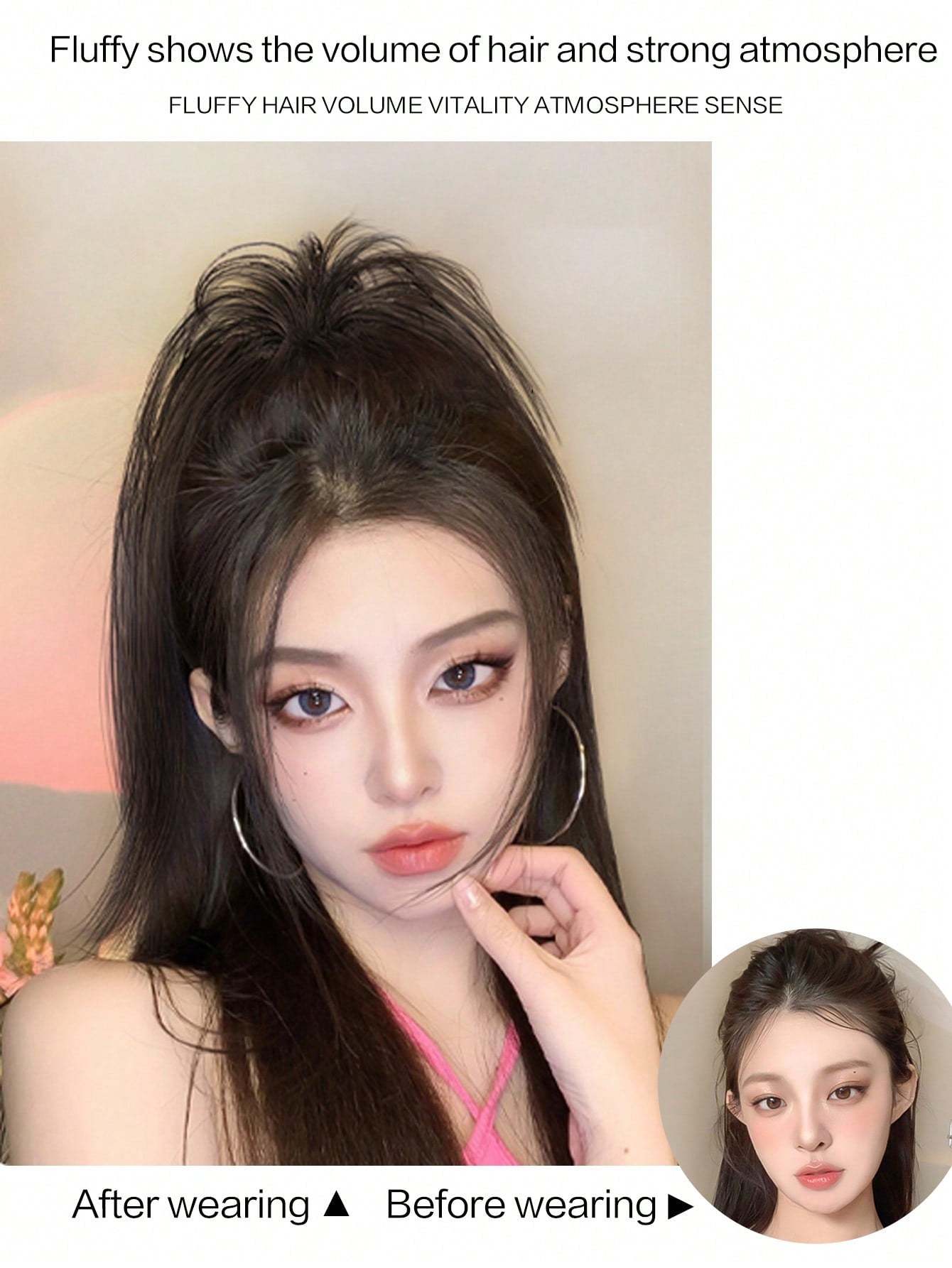 دمية شعر بوني تيل فوارق وإكليلات من الشعر المستعار المموج