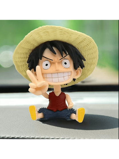 دمية متحرّكة لشخصيّة كرتون الأنيمي 1 قطعة: لعب جمع الألعاب الممتعة لتزيين لوحة إعلانات السيارة