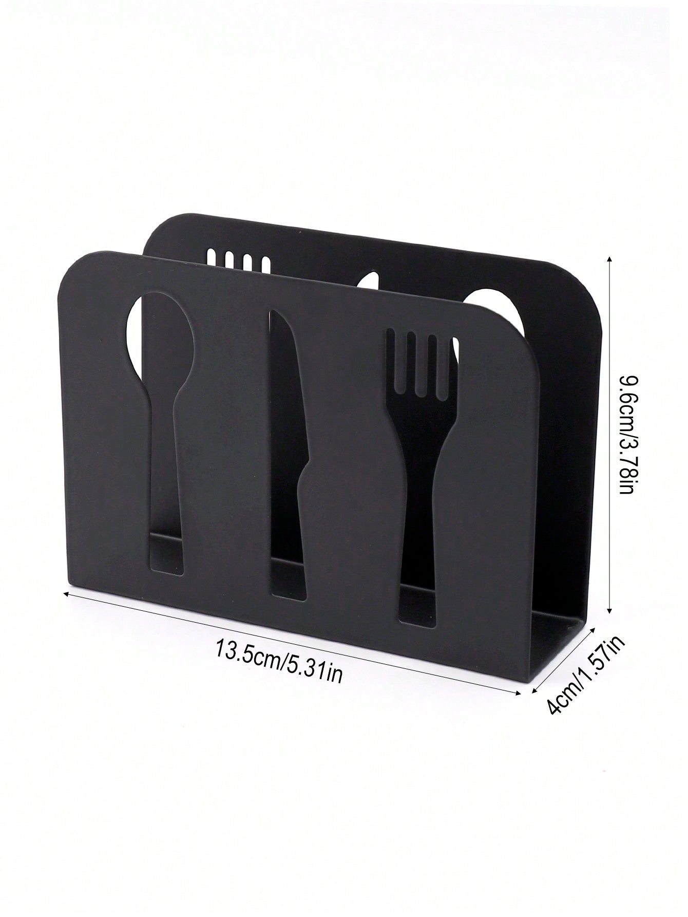 حامل ورق المنديل الفارغ شكل أدوات المائدة المصنوع من لوحة حديدية سوداء وغطاء صندوق الأنسجة