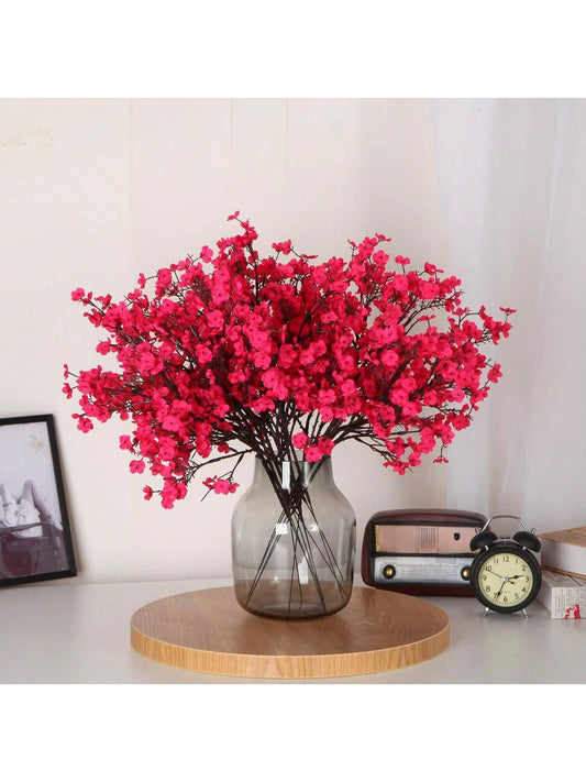 1 قطعة محاكاة الزهور الحريرية زهرة فو بابيس التنفس للمنزل غرفة نوم DIY بها بنفسك حفل زفاف