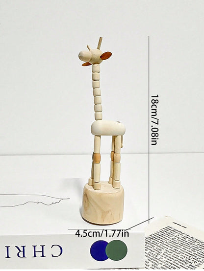 زخرفة منزلية بجو من المصغرات منحوتة على شكل دمية خشبية صغيرة لطاولة المكتب