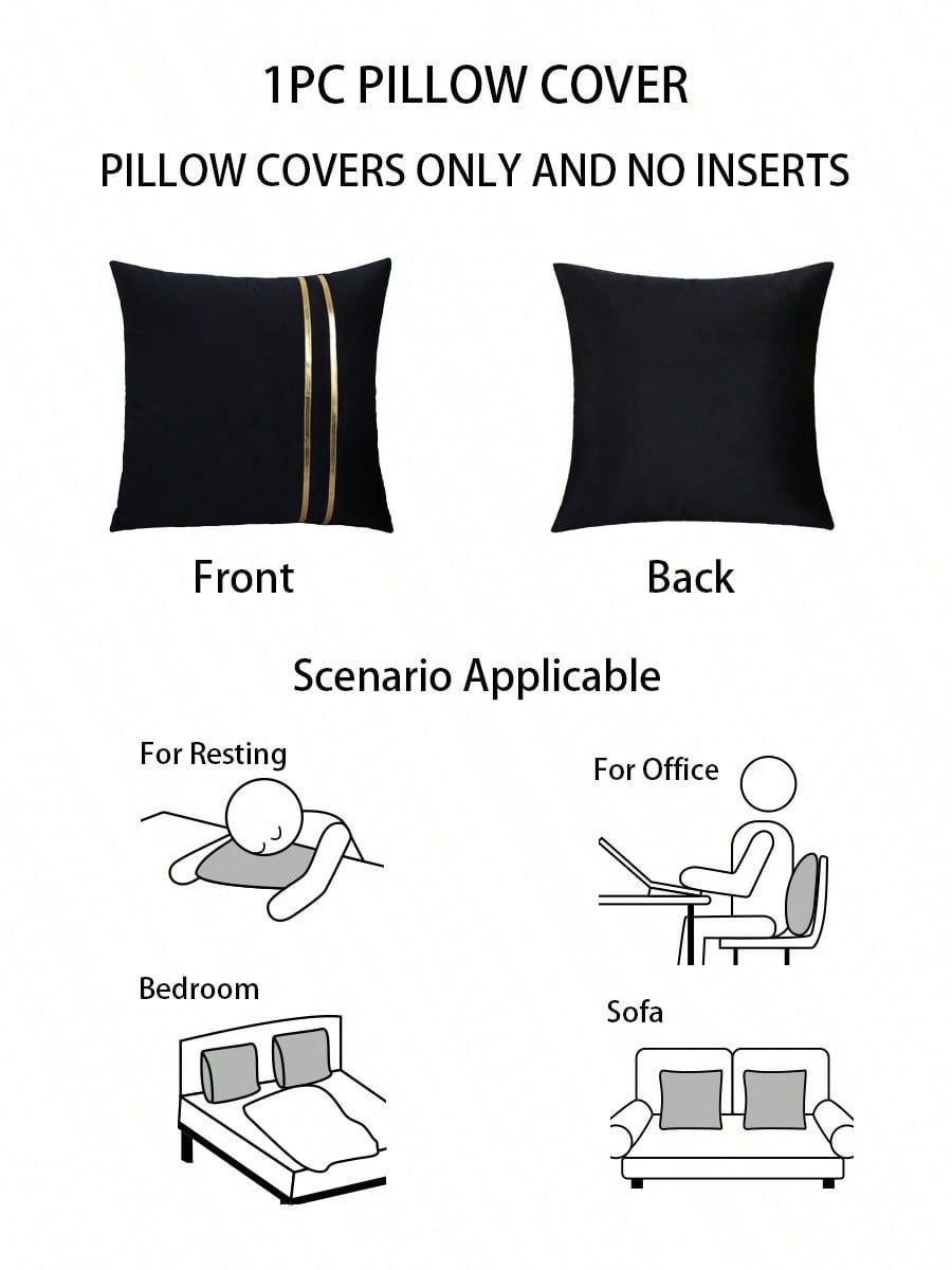 غطاء وسادة بتفاصيل معدنية