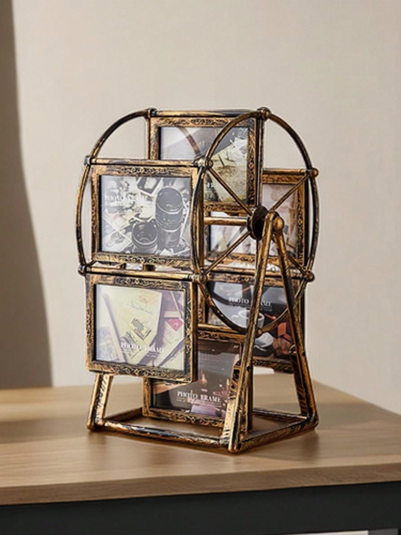 إطار صور عجلة فلكية عتيقة التصميم 4 بوصة ، صنع ديكور إبداعي للمكتب