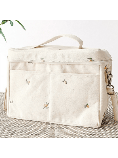 حقيبة معزولة بتطريز دب كارتوني