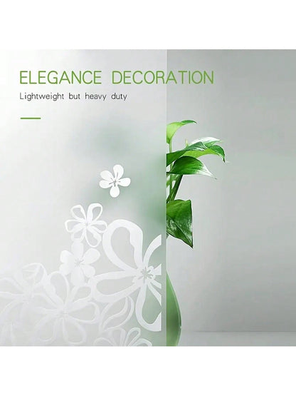 بطانة ستارة حمام بلاستيكية Peva بزهر أبيض للحمام بملحقات الحمام والغرفة. ومضادة للماء مع خطافات بلاستيكية وحلقات معدنية. دائمة ومتينة.