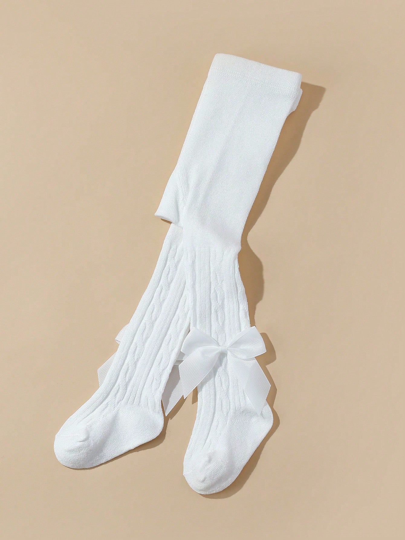 جوارب طفل بربطة صليبة واحدة مزينة بزهر واحد لون لربيع وخريف