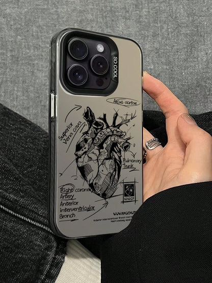 غطاء جوال بنمط قلب ومخطط Ecg