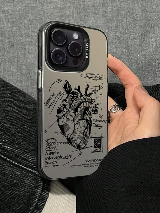 غطاء جوال بنمط قلب ومخطط Ecg