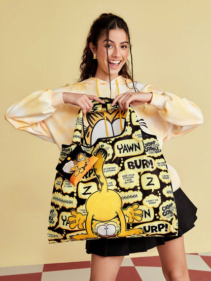 حقيبة تسوق قابلة للطي برسومات حيوانات ورسومات كرتونية