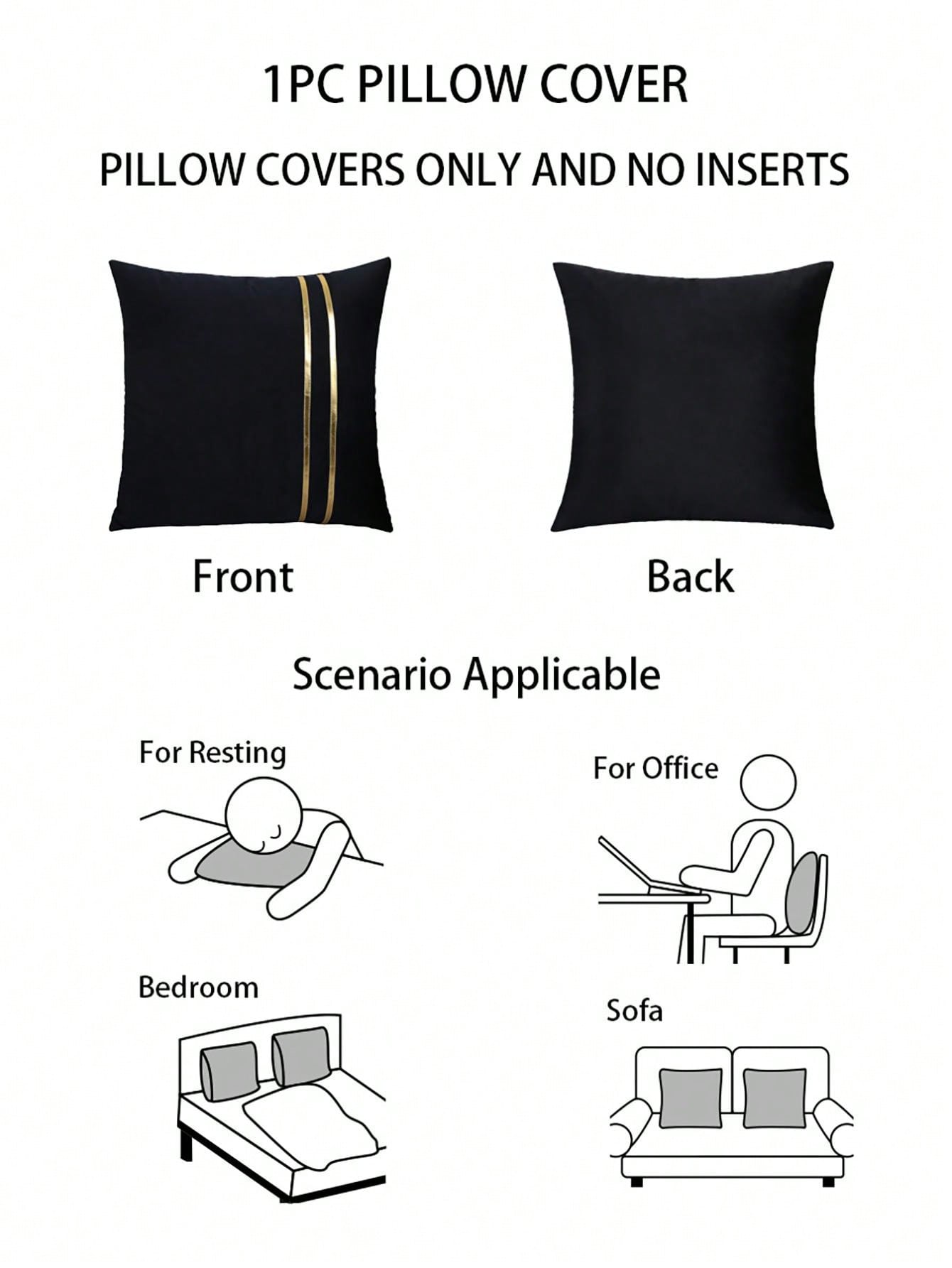 غطاء وسادة بتفاصيل معدنية