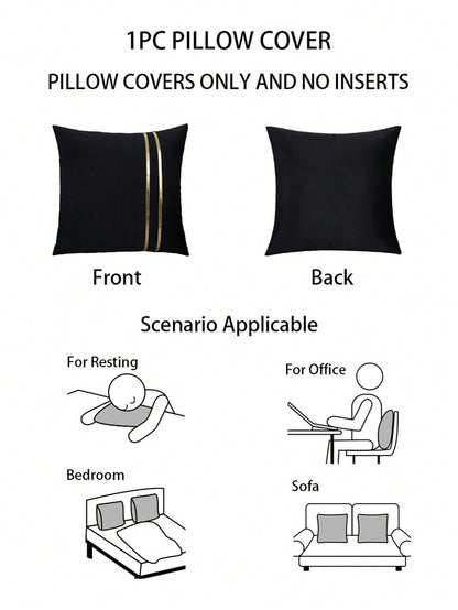 غطاء وسادة بتفاصيل معدنية