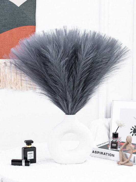 قطع عشب البامباس الاصطناعي الأنيق - مصنوع من قماش البوليستر ناعم وسريع, بطول 43 سم (16.9 بوصة)