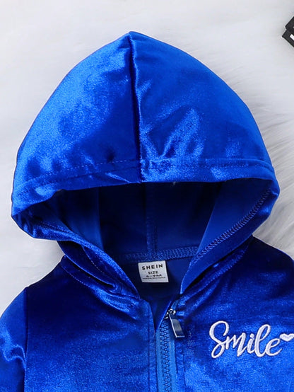 اطقم بناتي أحرف صدرية كامي مع بنطلون & سستة قبعة جاكيت