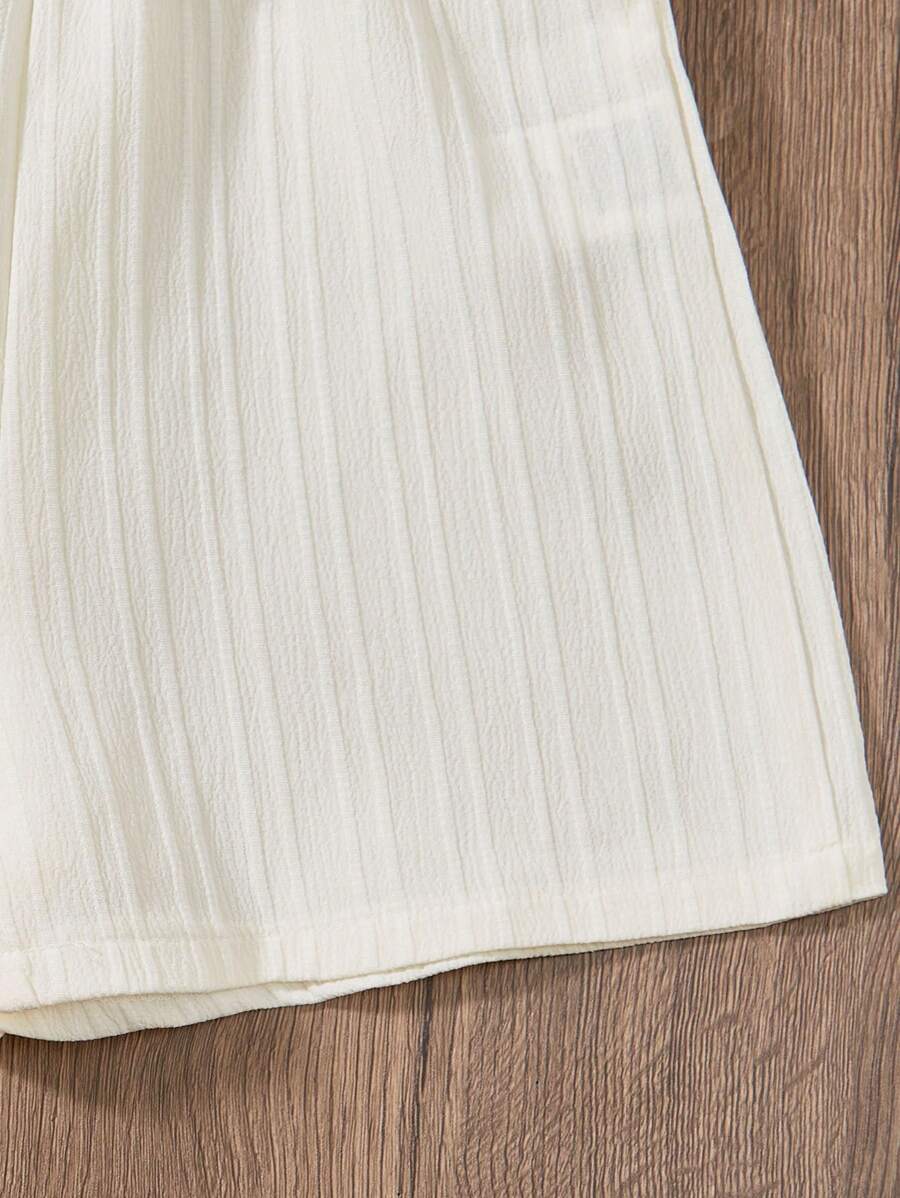 رومبير للفتيات الصغيرات بحمالات رفيعة وحواف مكشكشة