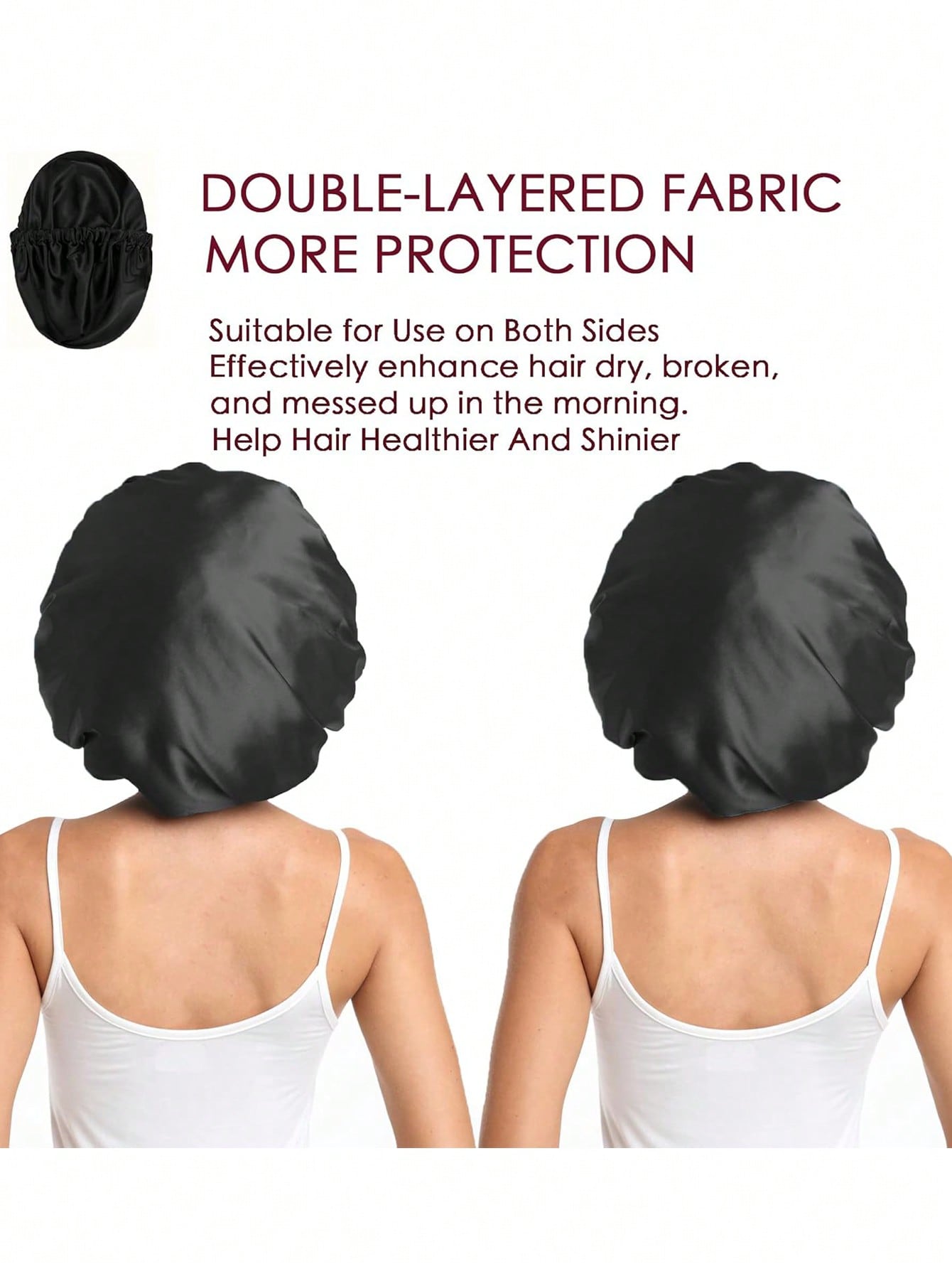 قبعة مزدوجة الطبقات من الساتان.