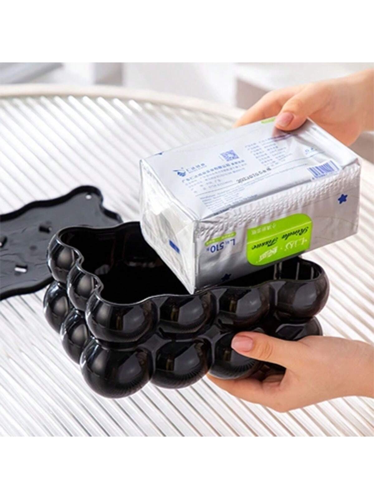 غطاء صندوق مناديل ورقية بنمط كريمي لطاولة القهوة في غرفة المعيشة، حامل أنيق للمناديل الورقية لتزيين المكتب