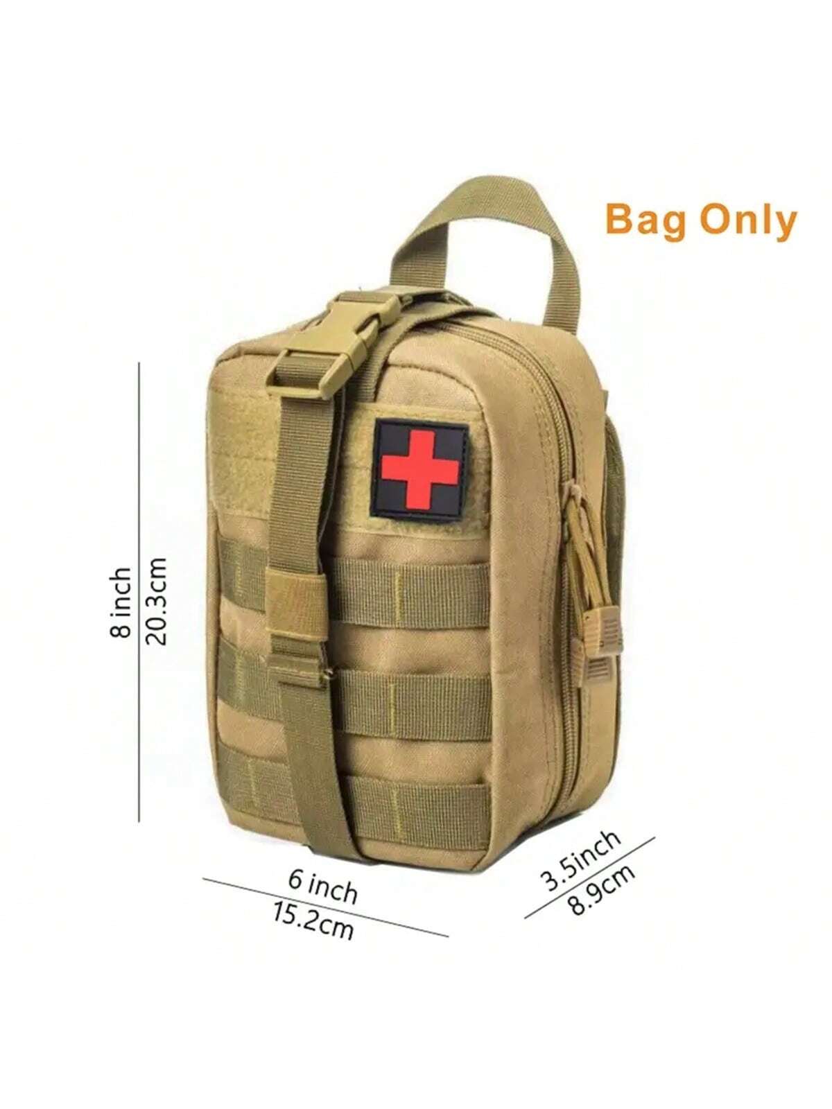 عدة إسعافية تكتيكية مدمجة ومحمولة بشكل جيب مول للإمدادات الطبية الطارئة - مثالية للتخييم والصيد والمشي لمسافات طويلة والاستخدام المنزلي وفي السيارة