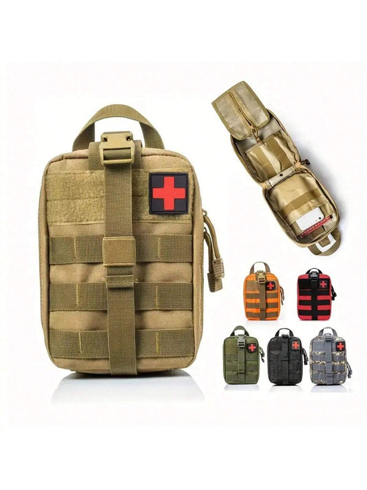 عدة إسعافية تكتيكية مدمجة ومحمولة بشكل جيب مول للإمدادات الطبية الطارئة - مثالية للتخييم والصيد والمشي لمسافات طويلة والاستخدام المنزلي وفي السيارة