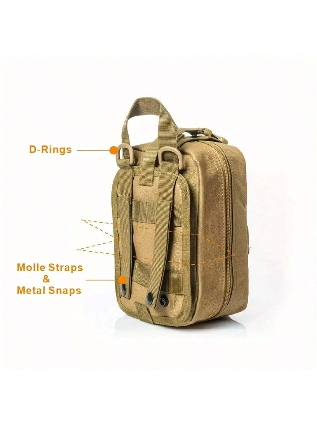 عدة إسعافية تكتيكية مدمجة ومحمولة بشكل جيب مول للإمدادات الطبية الطارئة - مثالية للتخييم والصيد والمشي لمسافات طويلة والاستخدام المنزلي وفي السيارة