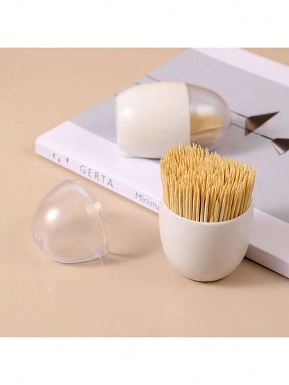 حامل أعواد الأسنان بشكل بيضة مع ملصق شفاف مغناطيسي للثلاجة