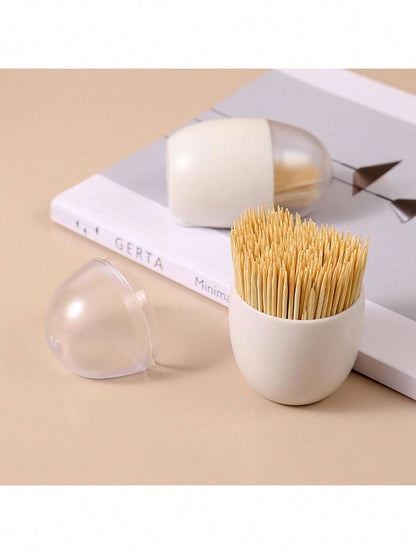 حامل أعواد الأسنان بشكل بيضة مع ملصق شفاف مغناطيسي للثلاجة