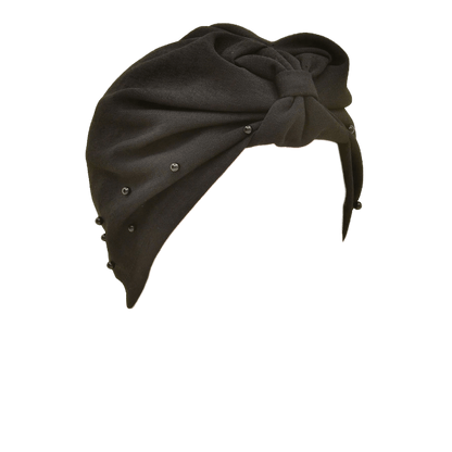 قطعة واحدة من قبعة عصابة الرأس مرصعة باللؤلؤ بلون سادة للسيدات، قبعة عمامة مرنة قابلة للتنفس بدون حافة، قبعة صغيرة مريحة ناعمة للاستخدام في الهواء الطلق والعادية