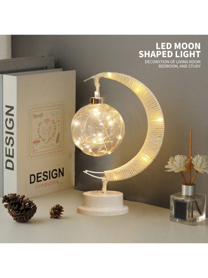 مصباح طاولة إبداعي بشكل كرة نجوم Led جديدة بكرات النسيج مع حبل، مصباح ليلي للديكور