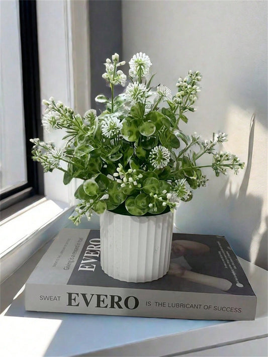 نبات اصطناعي مزروع في وعاء لديكور المنزل، زينة المنظر الطبيعي