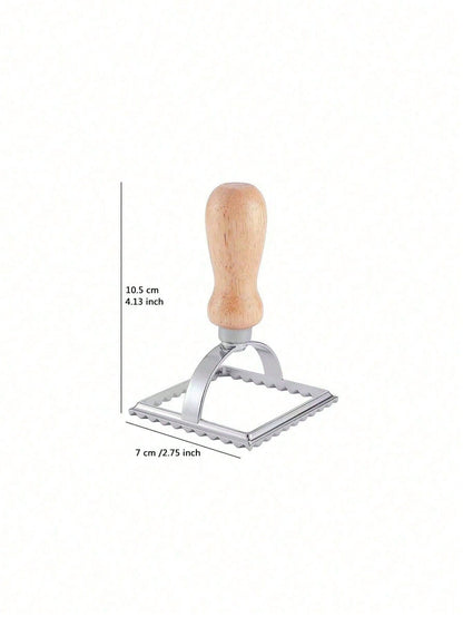 قاطع الكوكيز من سبيكة الزنك بمقبض خشبي، نمط الأزهار المناسب لصنع الأطعمة (الدمبلنج ، البسكويت ، المعجنات)