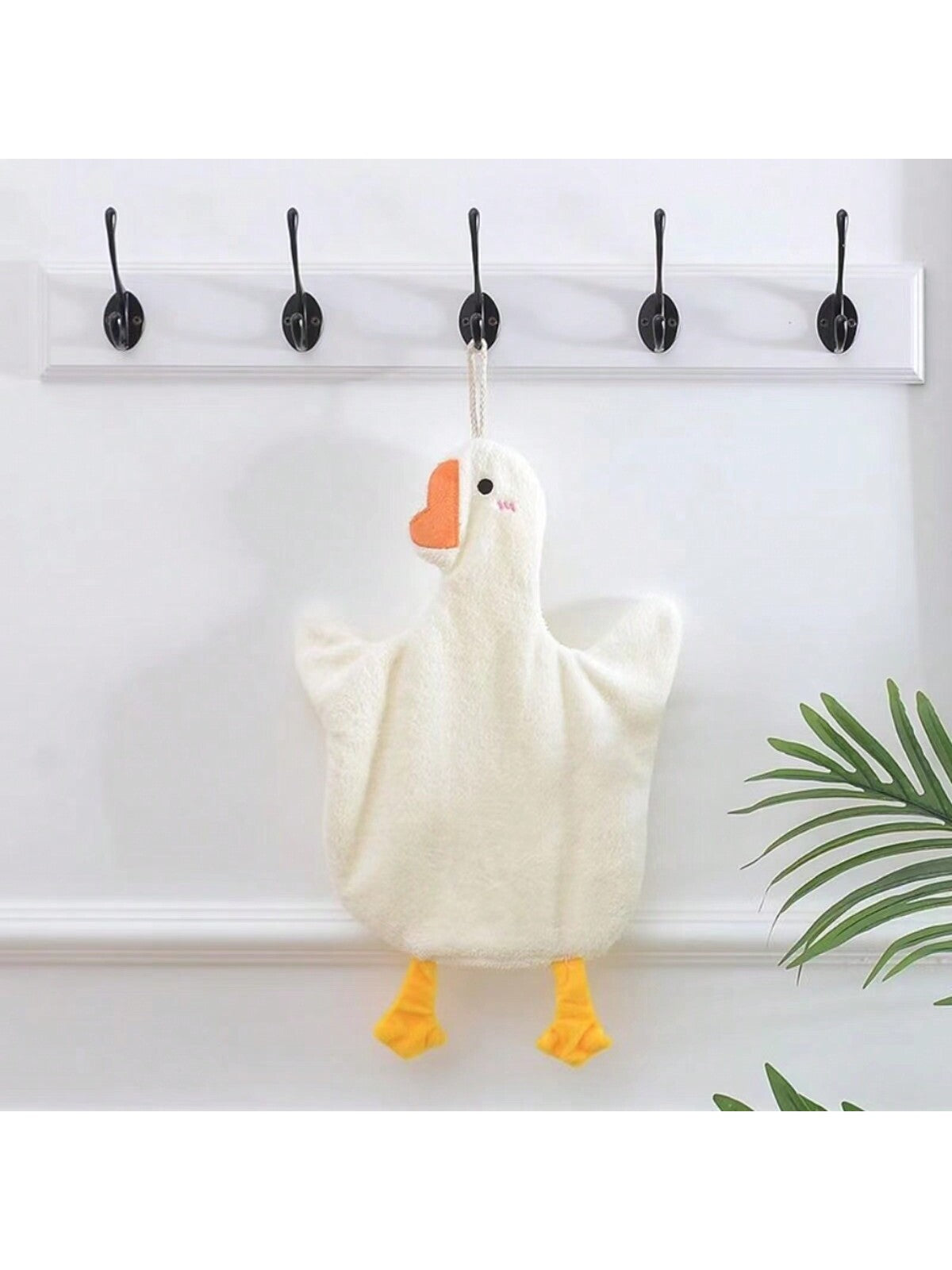 منشفة يد كبيرة على شكل بطة كرتونية من الصوف القطني للمطبخ والحمام والخارج، لا تفرز الشعر ولا تتلاشى وذات امتصاصية عالية