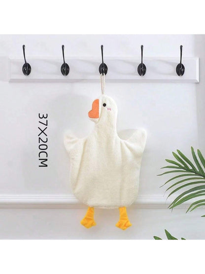 منشفة يد كبيرة على شكل بطة كرتونية من الصوف القطني للمطبخ والحمام والخارج، لا تفرز الشعر ولا تتلاشى وذات امتصاصية عالية