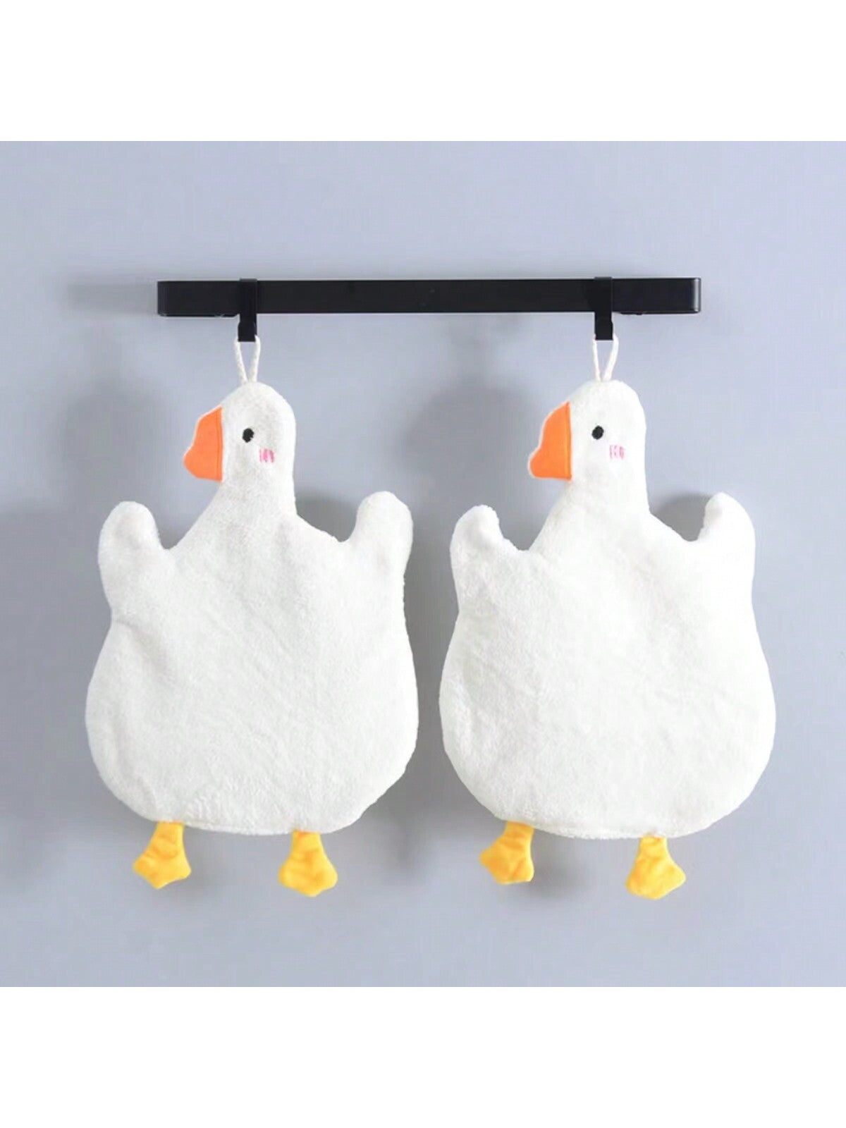 منشفة يد كبيرة على شكل بطة كرتونية من الصوف القطني للمطبخ والحمام والخارج، لا تفرز الشعر ولا تتلاشى وذات امتصاصية عالية