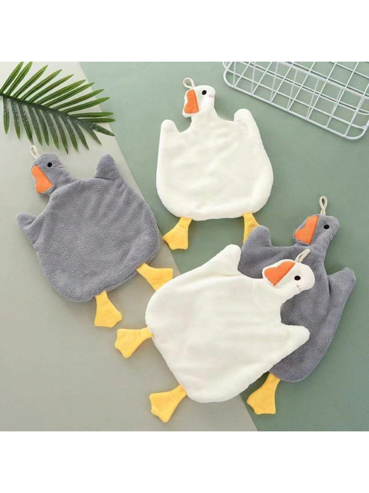 منشفة يد كبيرة على شكل بطة كرتونية من الصوف القطني للمطبخ والحمام والخارج، لا تفرز الشعر ولا تتلاشى وذات امتصاصية عالية