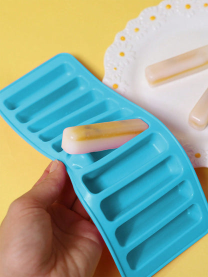 قالب سيليكون مستطيل 10 فتحات واحد لصنع كعكة الأصابع، الشوكولاته، الحلوى، المعجنات الفرنسية، الخبز، صنع الثلج في المطبخ