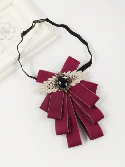 ربطة عنق جناحية مثقفة من تقليد الحجر الكريم، مناسبة للتنزه والحفلات والمناسبات