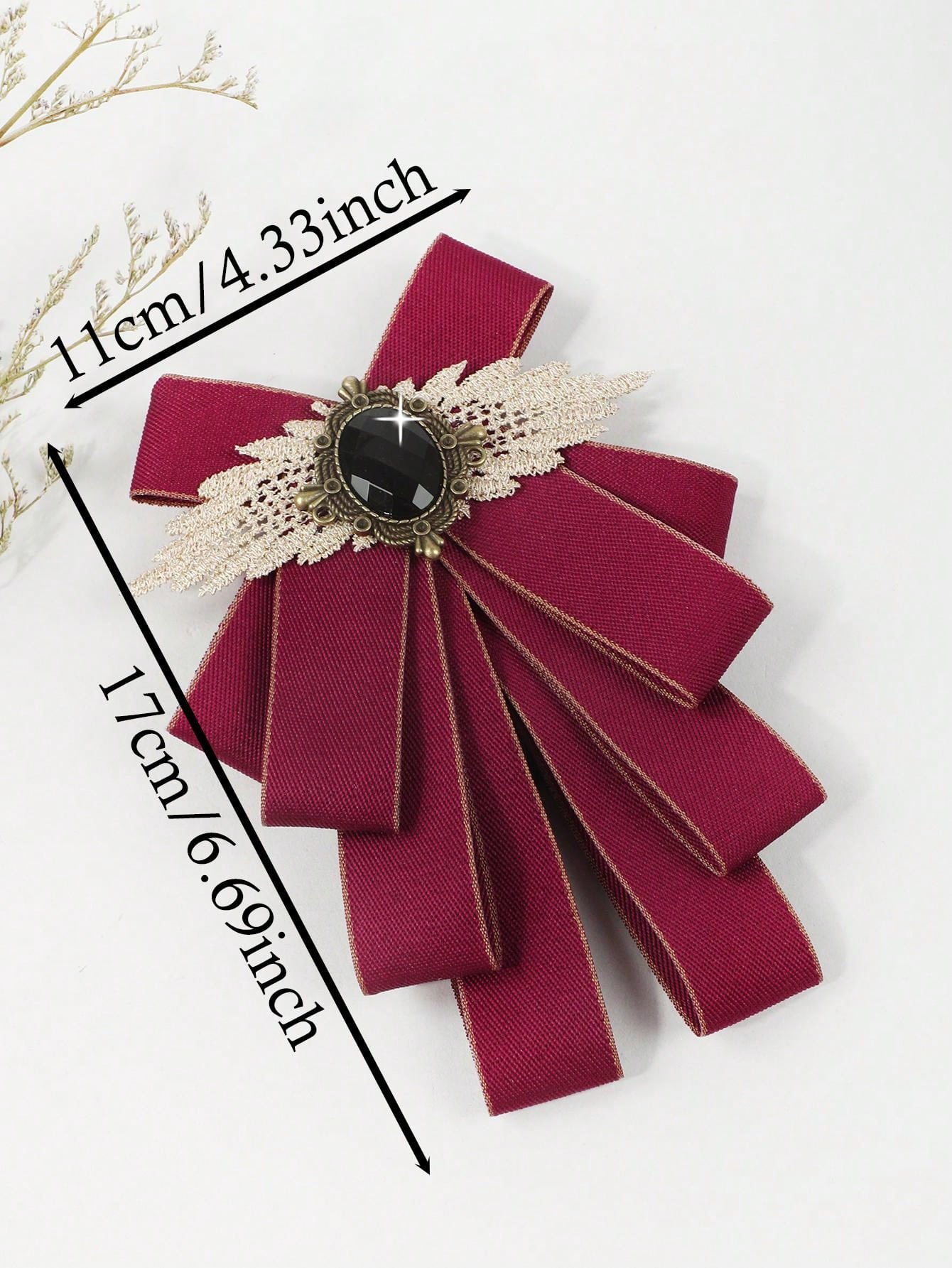 ربطة عنق جناحية مثقفة من تقليد الحجر الكريم، مناسبة للتنزه والحفلات والمناسبات